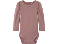 Name It twilight mauve lace-patterned bodysuit